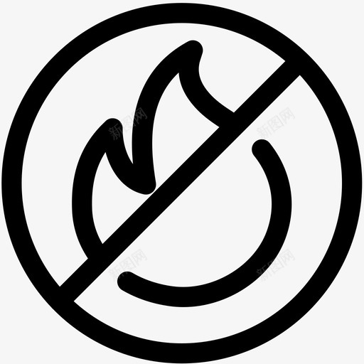 无火不点火火焰图标svg_新图网 https://ixintu.com 不点火 无火 标志符号轮廓 火焰 规则