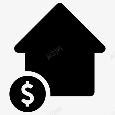 出售房屋美元房屋租赁图标图标