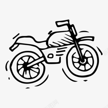 摩托车自行车小道图标图标