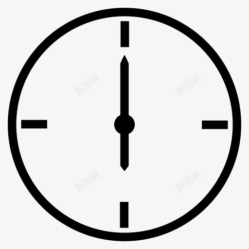 时钟6点时间图标svg_新图网 https://ixintu.com 6点 时钟 时间