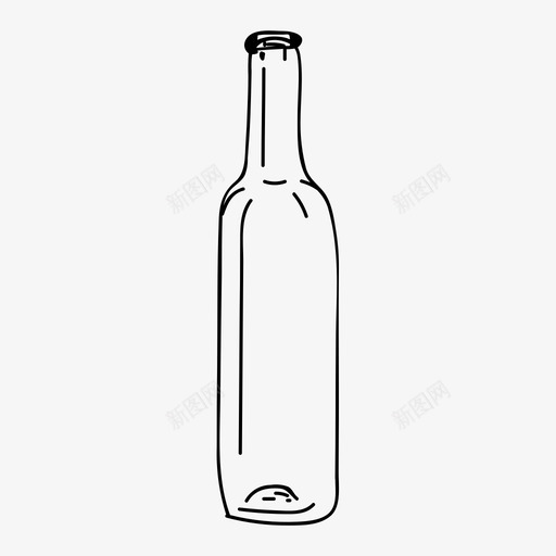 手绘玻璃瓶图标svg_新图网 https://ixintu.com 手绘玻璃瓶