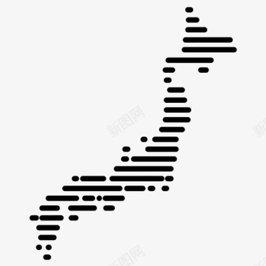 日本国家地图图标图标
