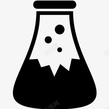 锥形烧瓶瓶子化学图标图标
