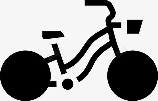 自行车交通工具时尚实心图标图标