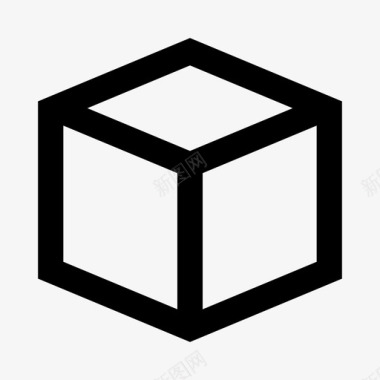 立方体几何学形状图标图标