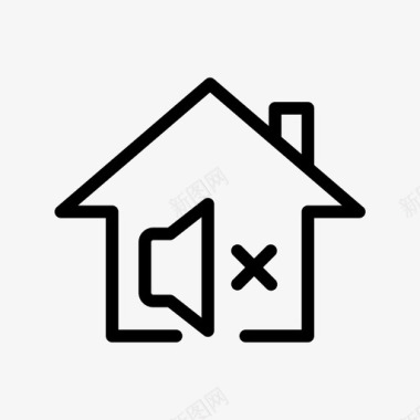 家庭静音用户界面图标图标
