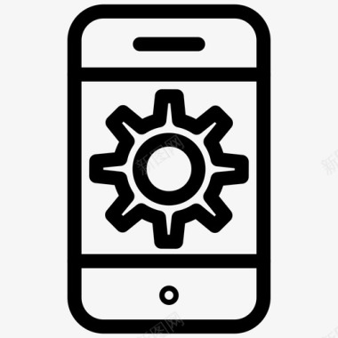 移动应用程序开发齿轮iphone图标图标