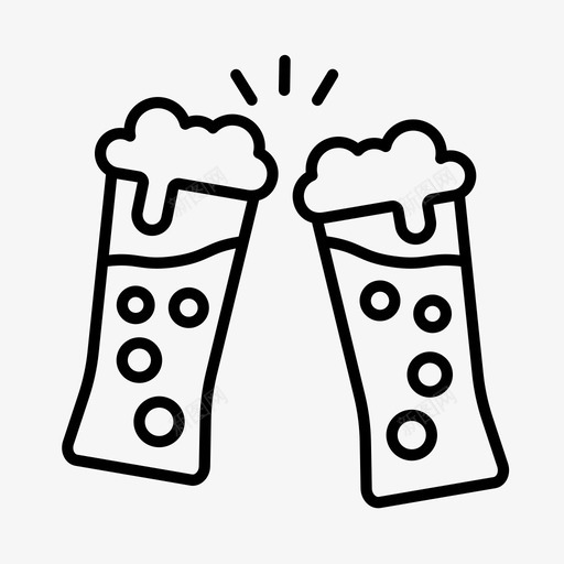 啤酒生日庆典图标svg_新图网 https://ixintu.com 啤酒 庆典 派对 点心 生日 饮料