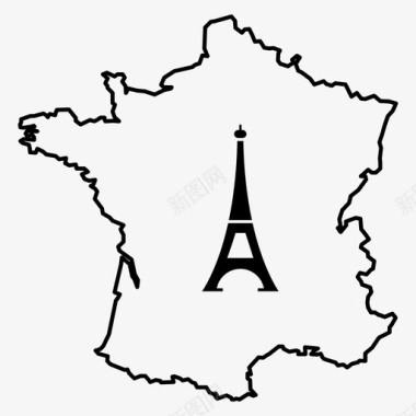 法国埃菲尔铁塔欧洲图标图标