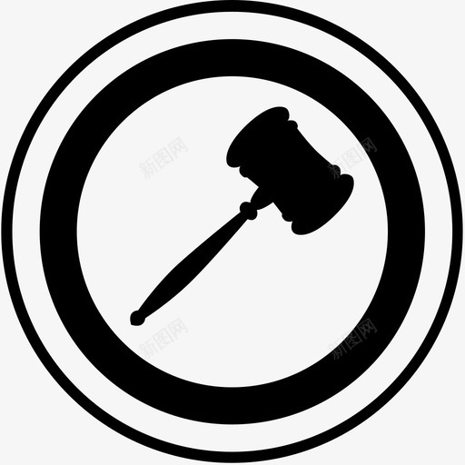 木槌拍卖司法图标svg_新图网 https://ixintu.com 出售 司法 拍卖 木槌 法庭 盾牌