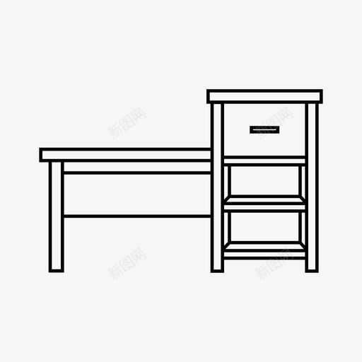 工作台桌子家具图标svg_新图网 https://ixintu.com 家具 工作台 桌子