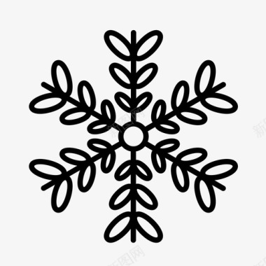 雪花圣诞节霜冻图标图标