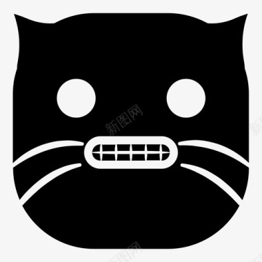 猫笑牙表情符号韩娜表情猫版图标图标
