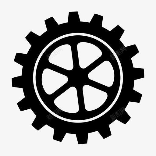 齿轮设置转动图标svg_新图网 https://ixintu.com 工作 设置 转动 齿轮