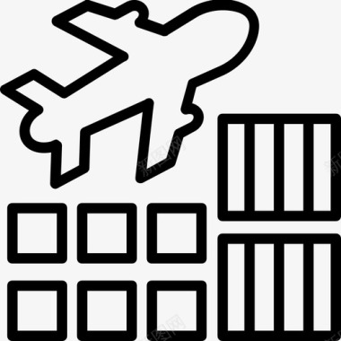 空客国际货运空运空运物流图标图标