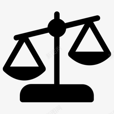 不平衡法庭正义图标图标