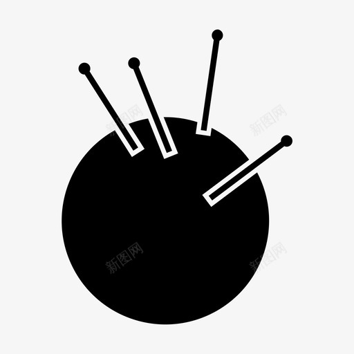 针垫缝针图标svg_新图网 https://ixintu.com 缝 针 针垫