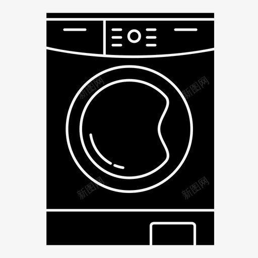 洗衣机电器浴室用品图标svg_新图网 https://ixintu.com 洗衣机 浴室用品 电器