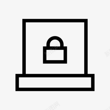 锁定的笔记本硬件笔记本图标图标