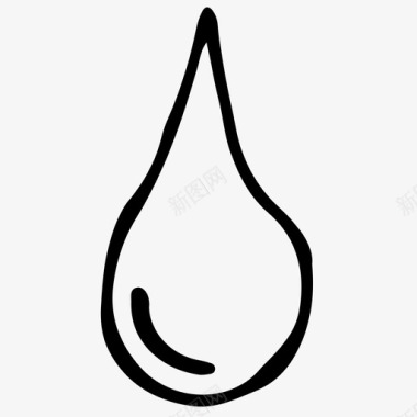 水滴油滴素描图标图标
