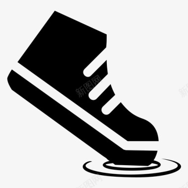 鞋子水坑运动鞋图标图标