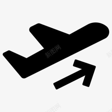 飞机起飞运输图标图标
