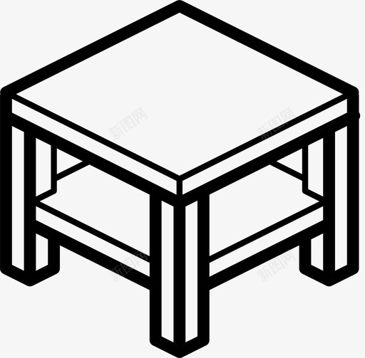 桌子家具房子图标svg_新图网 https://ixintu.com 家具 家具轮廓 房子 桌子