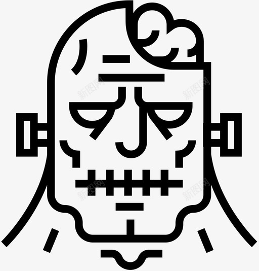 弗兰肯斯坦机器人万圣节图标svg_新图网 https://ixintu.com 万圣节 僵尸 弗兰肯斯坦 怪物 机器人