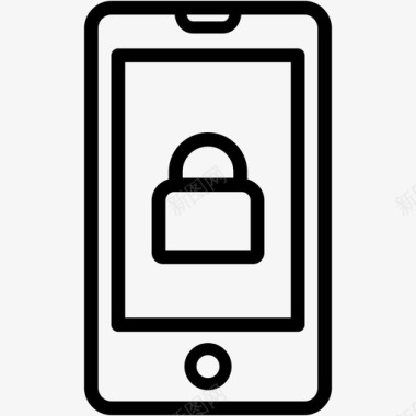 手机锁iphone智能手机图标图标