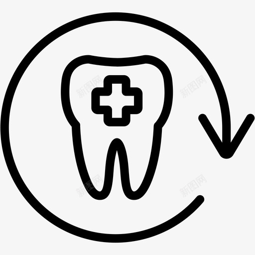 修复牙牙科牙医图标svg_新图网 https://ixintu.com 修复牙 医疗保健3 口腔医生 牙医 牙科 牙齿