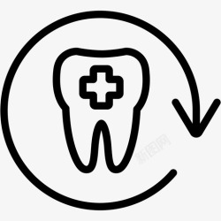 牙修复修复牙牙科牙医图标高清图片