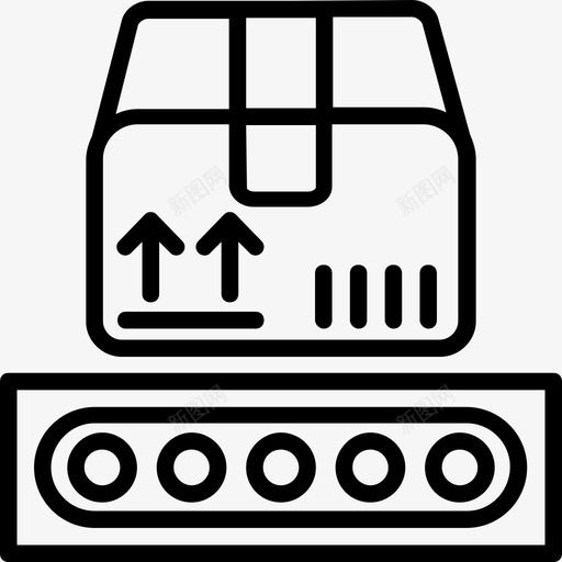 输送带输送带箱包裹分拣图标svg_新图网 https://ixintu.com 包裹分拣 物流输送线图标 输送带 输送带箱