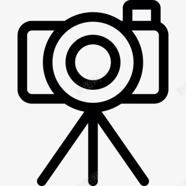 相机三脚架技术媒体和技术图标图标