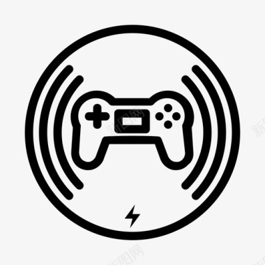 gamepad无线充电电池电源图标图标