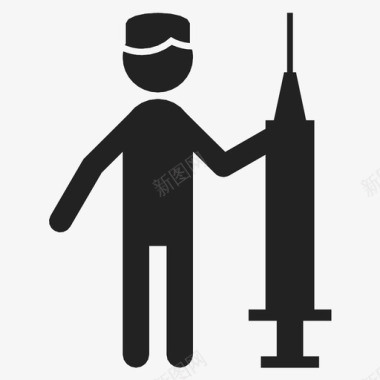医生健康注射图标图标