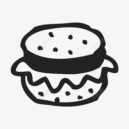 汉堡芝士汉堡食物图标svg_新图网 https://ixintu.com 三明治 汉堡 芝士汉堡 食物
