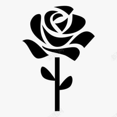 玫瑰美丽花图标图标
