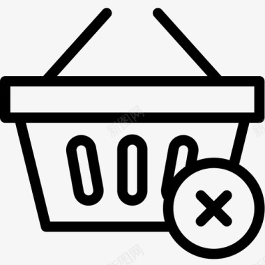删除购物篮购买电子商务图标图标