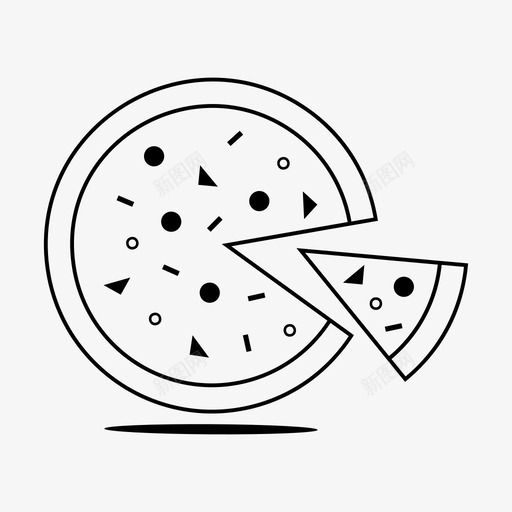 披萨奶酪食物图标svg_新图网 https://ixintu.com 切片 奶酪 意大利 披萨 食物 鱼