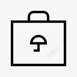 安全灯受保护公文包保护安全图标高清图片