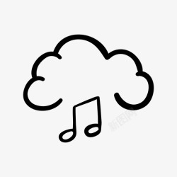 下载音乐音乐存储云存储图标高清图片