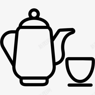 茶壶茶杯茶具图标图标