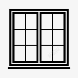 窗玻璃窗平开窗窗玻璃图标高清图片