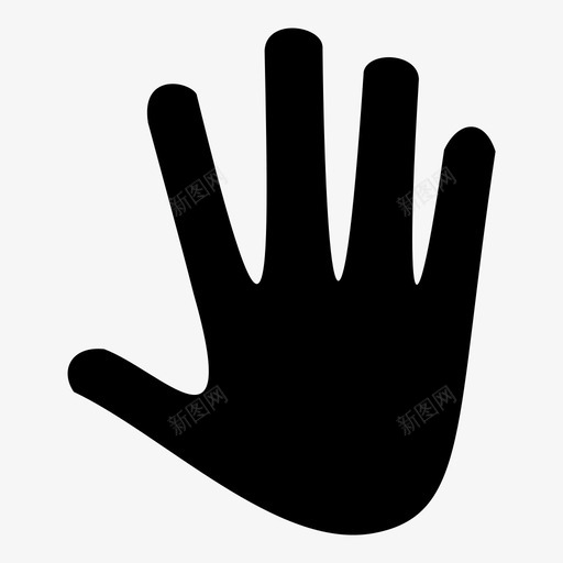 手手指停下图标svg_新图网 https://ixintu.com 停下 手 手指