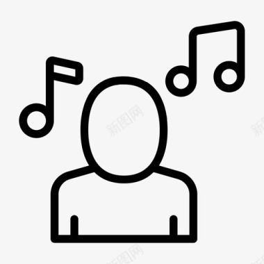 用户听音乐业务人图标图标