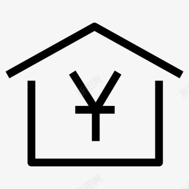 房屋成本元中文住宅图标图标
