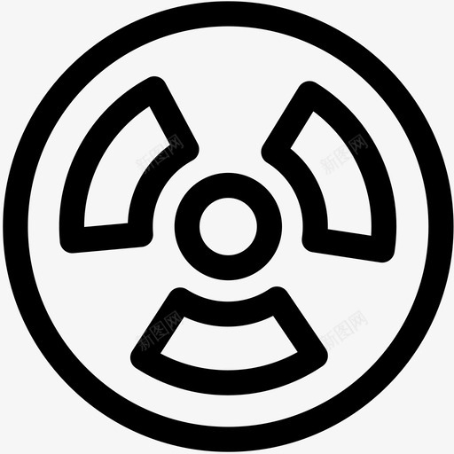 有毒原子小心图标svg_新图网 https://ixintu.com 原子 小心 有毒 核 科学技术概要 警告