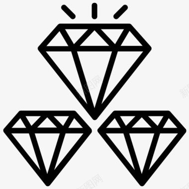 高级钻石宝石图标图标