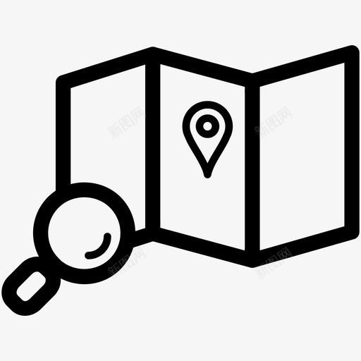 查找地图位置导航图标svg_新图网 https://ixintu.com pin 位置 导航 搜索 查找地图