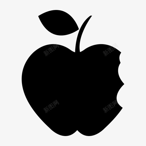 被咬的苹果美味吃图标svg_新图网 https://ixintu.com 吃 天然 果 美味 被咬的苹果 食